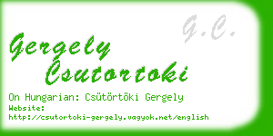 gergely csutortoki business card